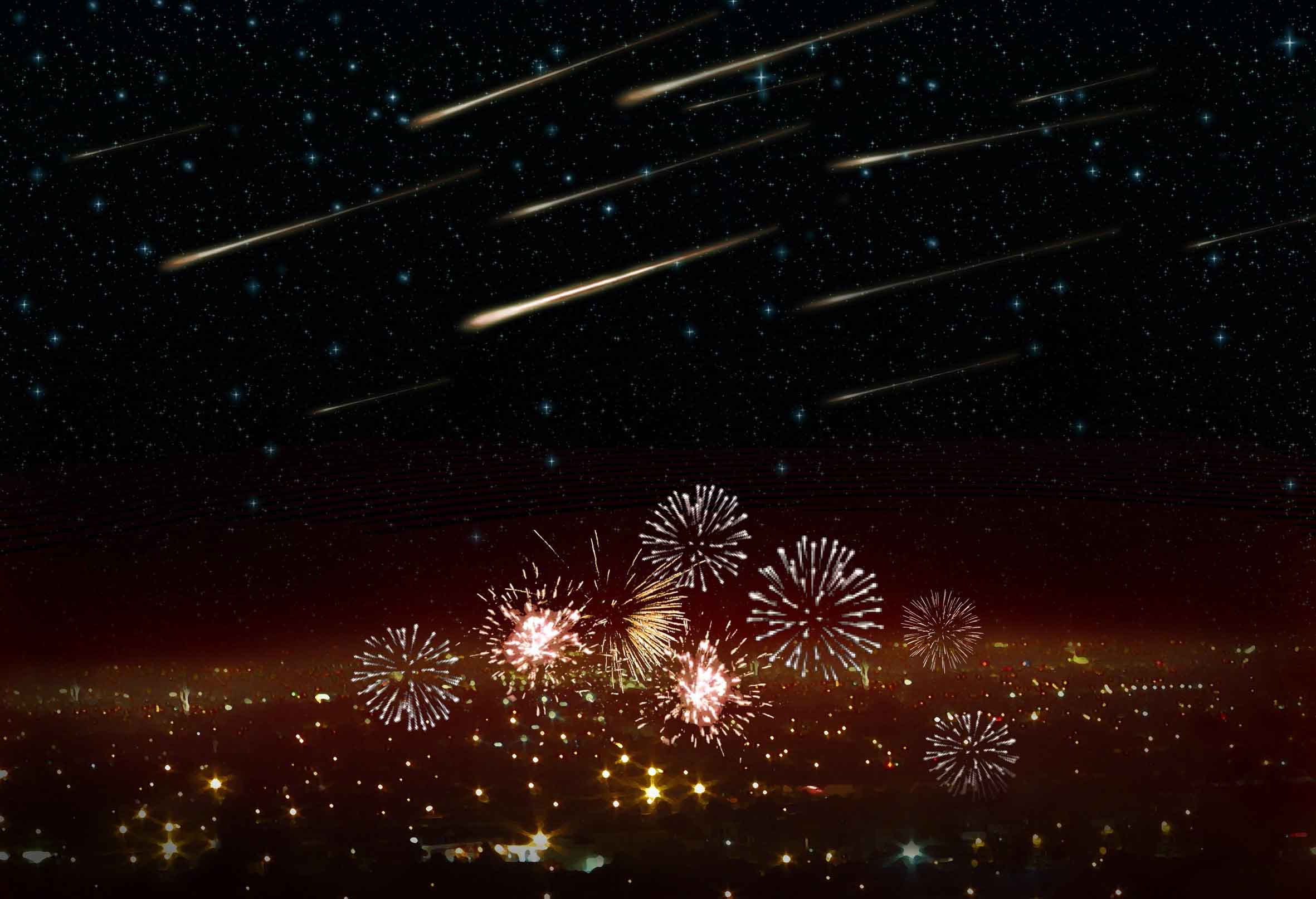 Volantids meteor shower illustration