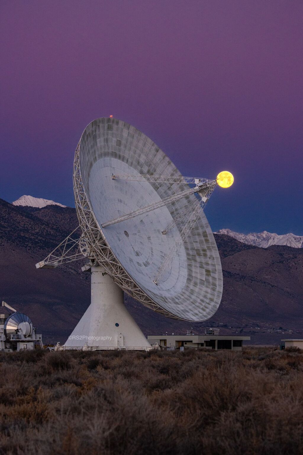 Owens Valley Radio Observatory at sunset