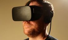 Image of a man wearing a virtual reality headset