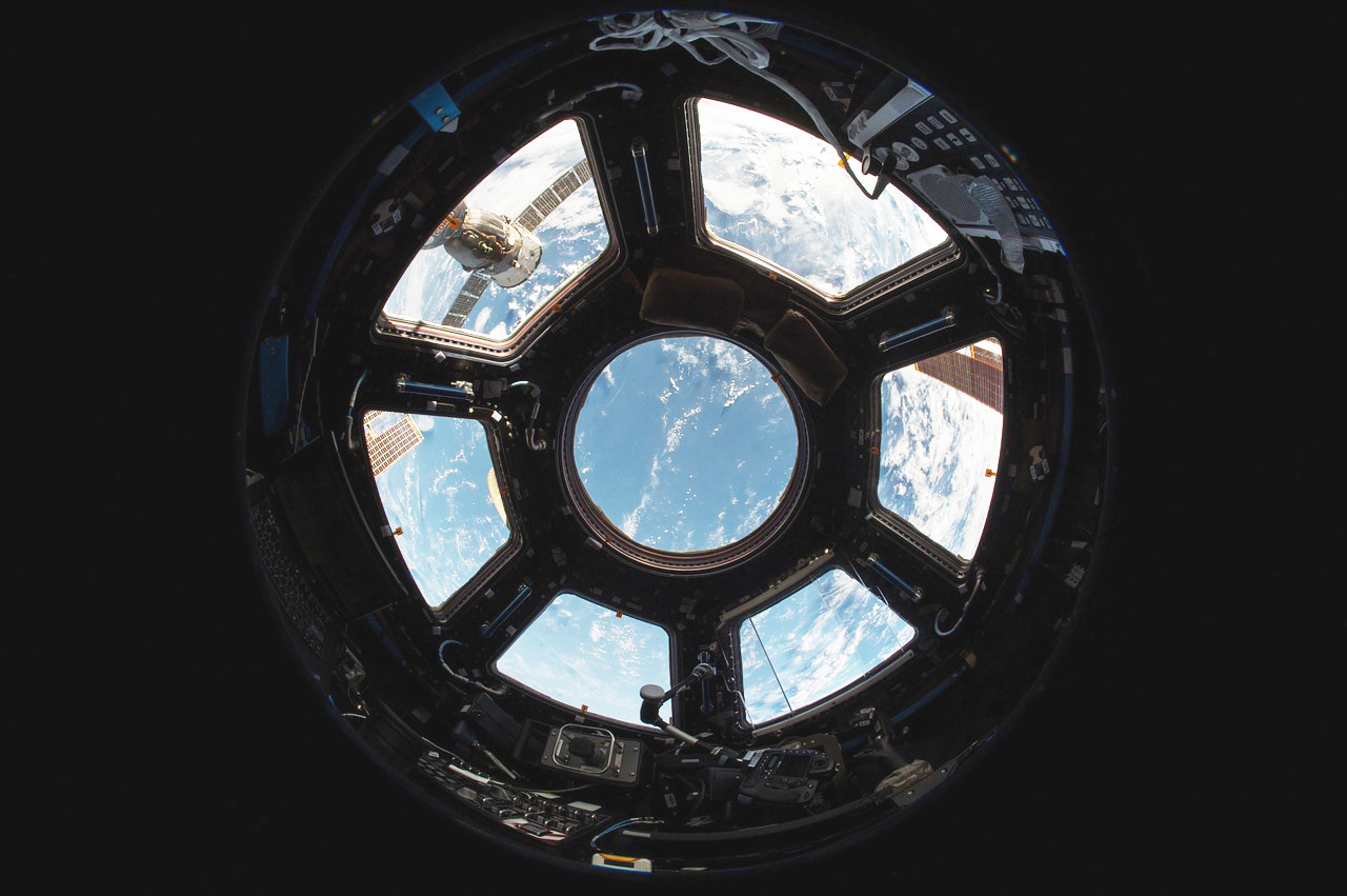 Fish-eye view from the international space station