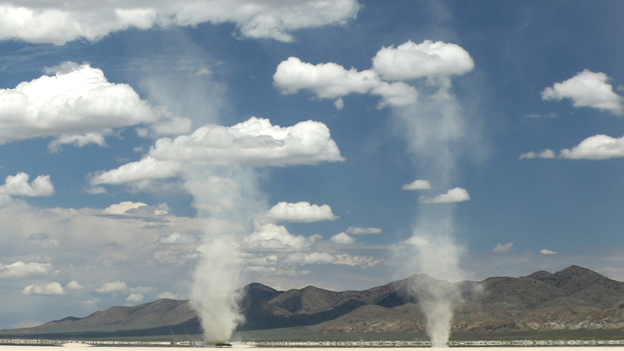 image of two dust devils