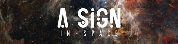 A sign in Space Banner