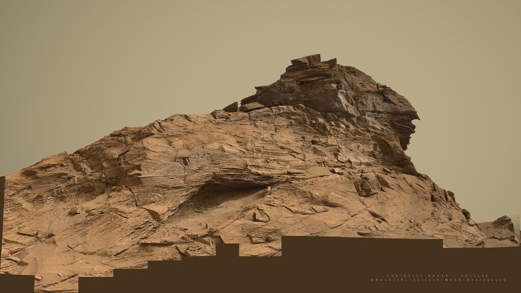 image from the surface of the red rocky Mars