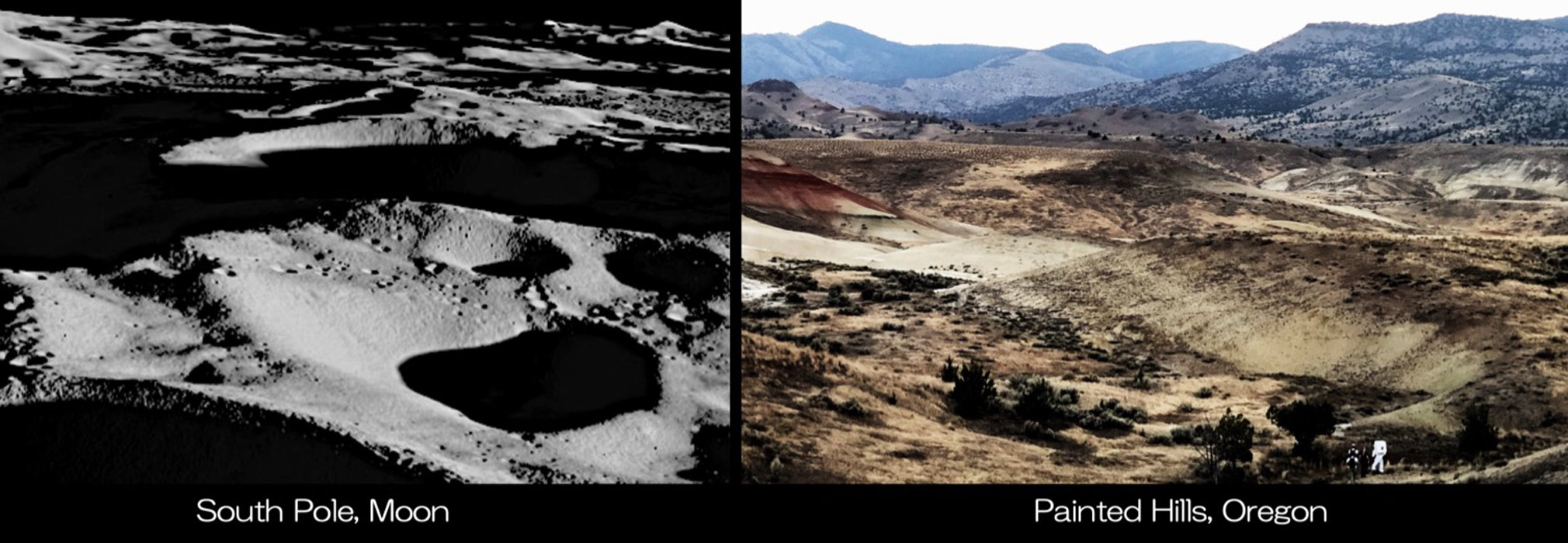 Oregon surface compared to Moon's surface