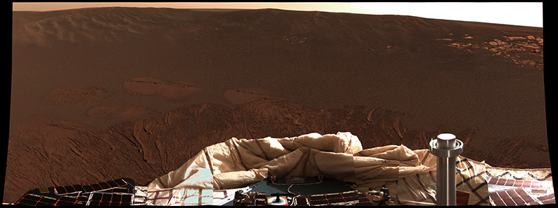 interior of a crater on Mars