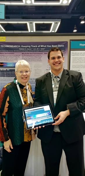 Jill Tarter and Andrew Garcia Presenting the Technosearch Tool