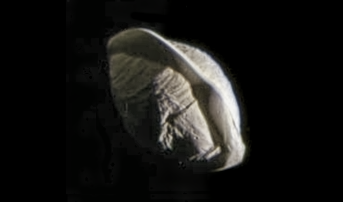 Pan, imaged by Cassini
