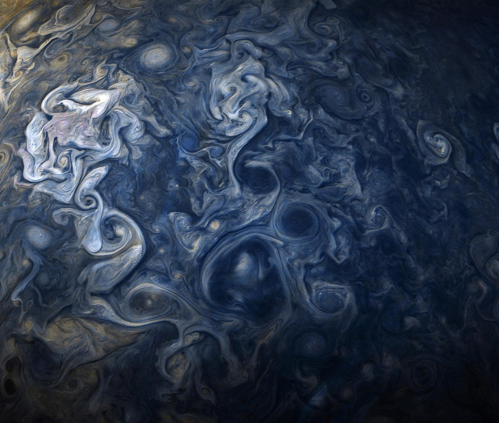 Blue Swirls on Jupiter