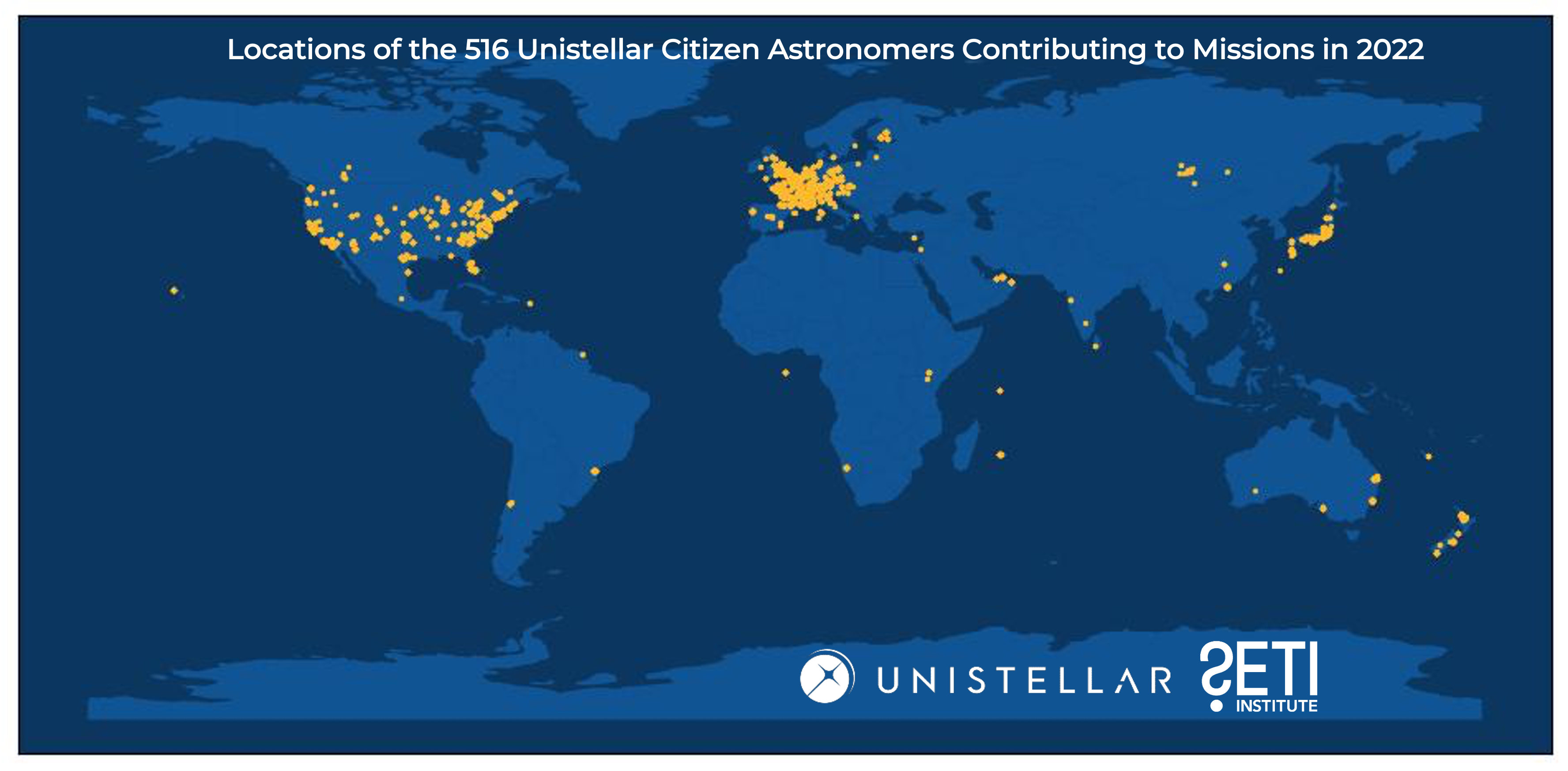 map of citizen astronomers for 2022