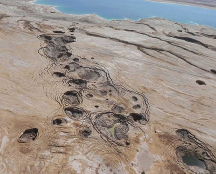 Sinkholes, Wadi Ze'elim, Israel