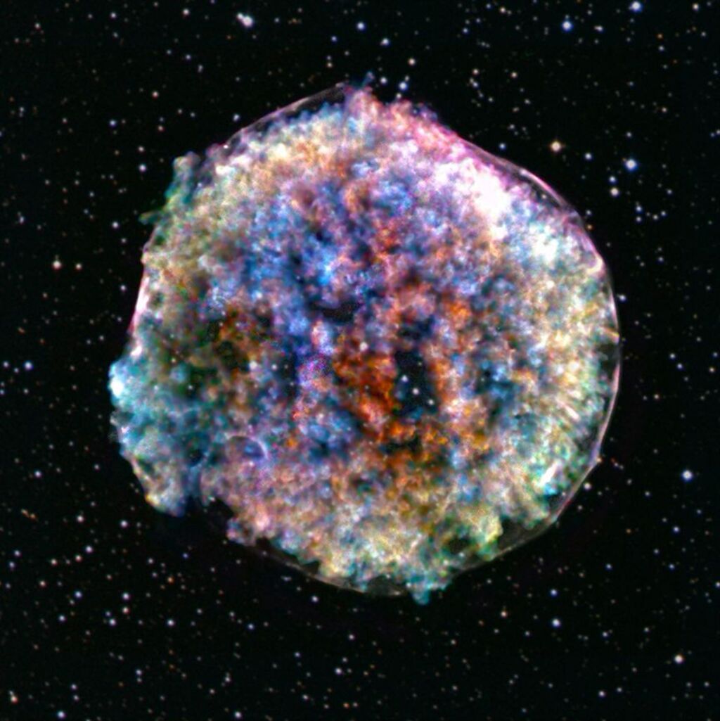 Colorful star resembling a zombie