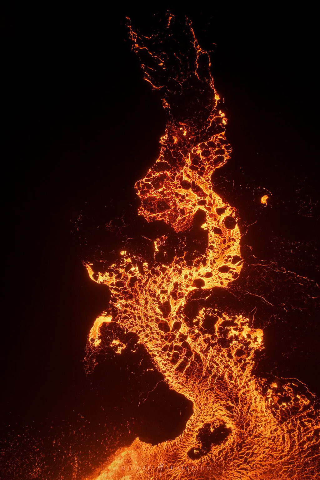 Dragon figure made out of Lava