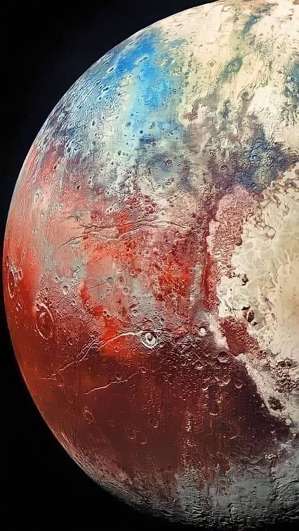 colorful image of pluto
