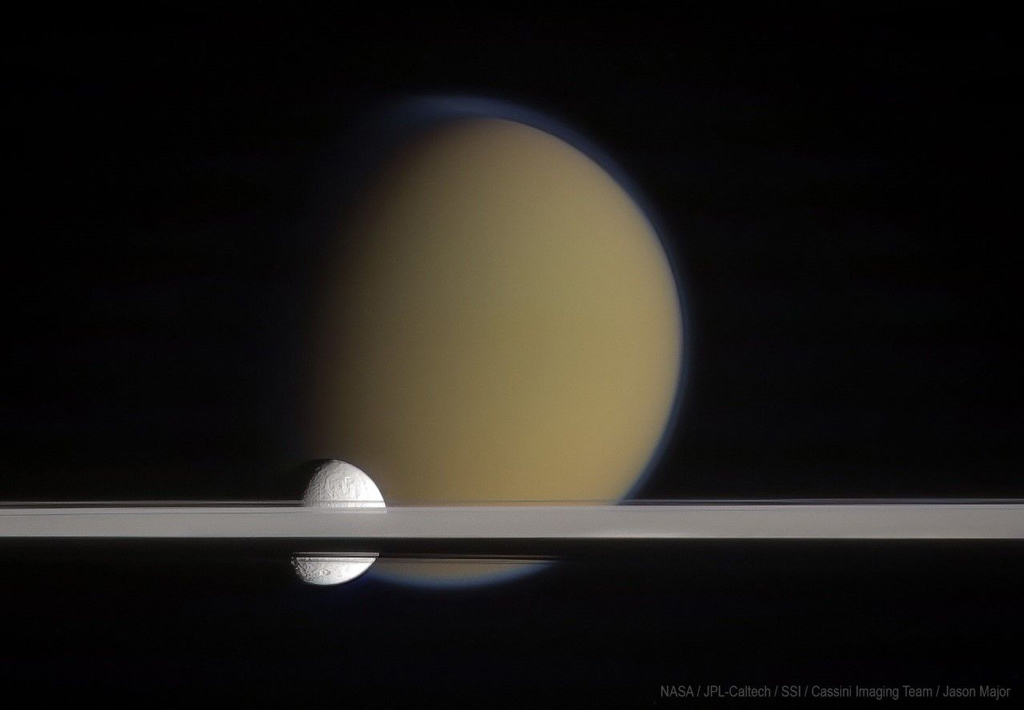 Tethys and Titan