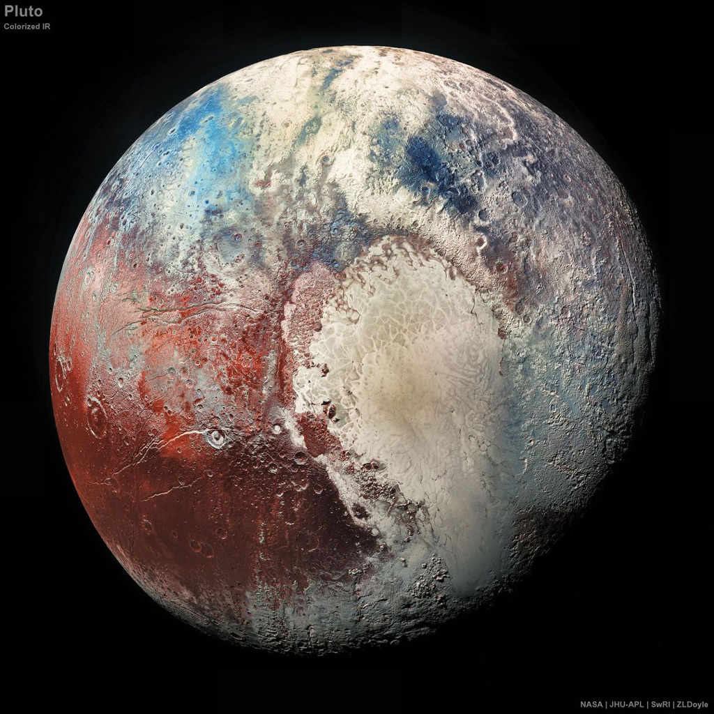 Pluto in infrared