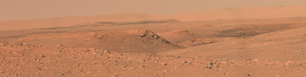 image of the red rocky terrain of Mars
