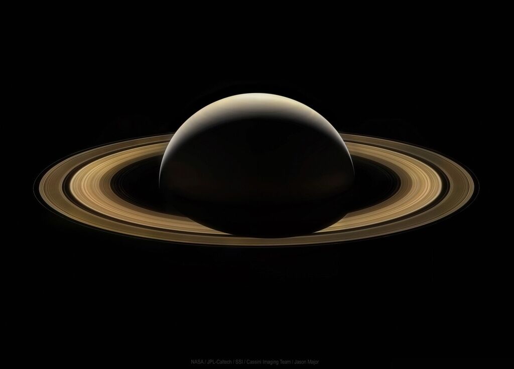 Image of Saturn and its rings against the black background that is space.