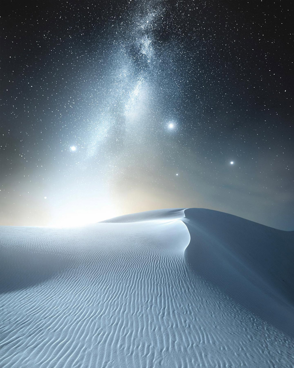 White sands in New Mexico