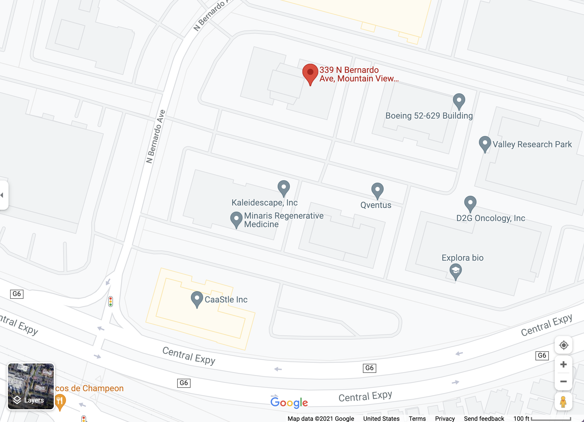 Google Maps - 339 Bernardo Ave