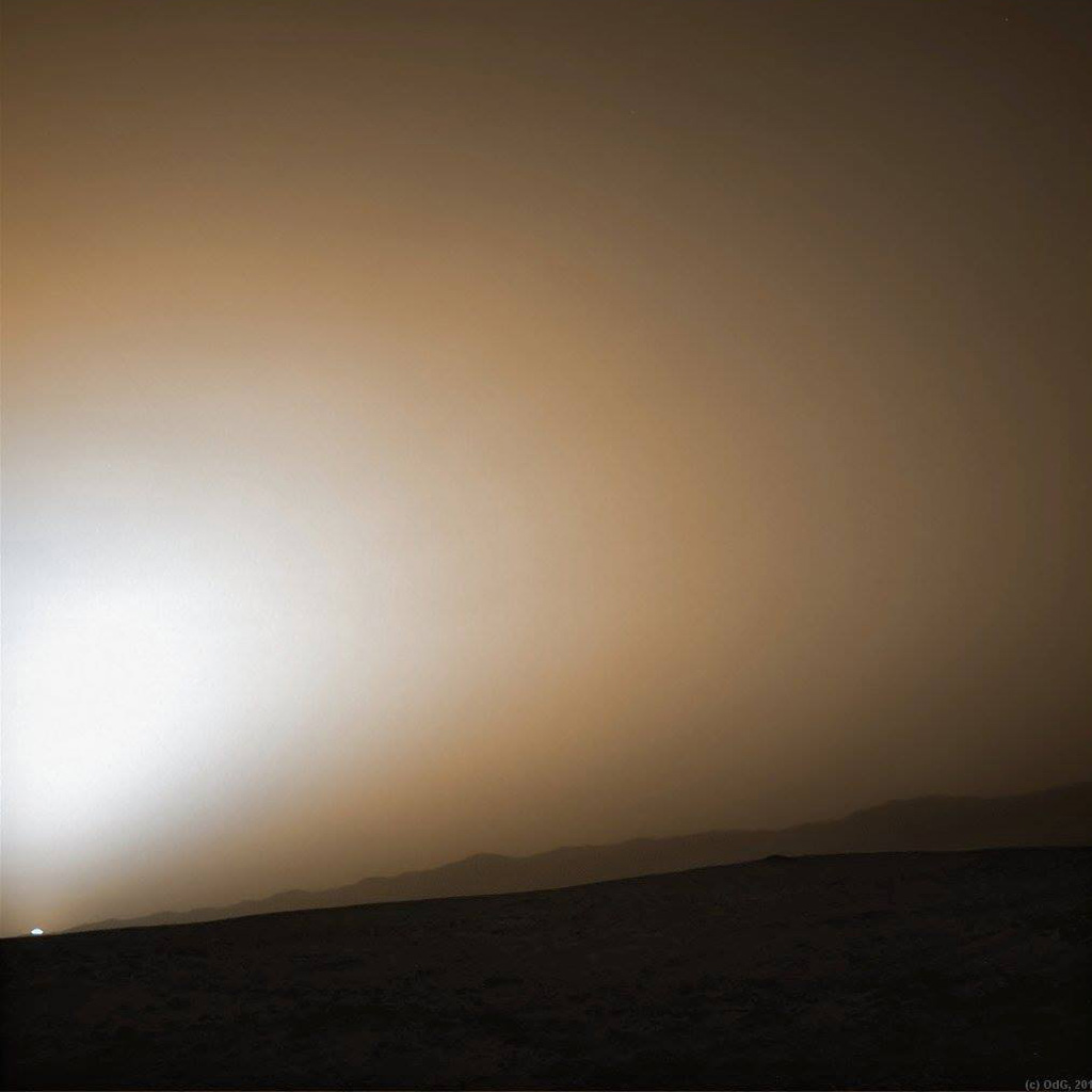 Sunset at Gale crater