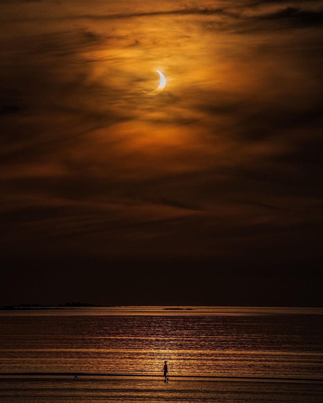 Partial Solar Eclipse from Nahant Beach