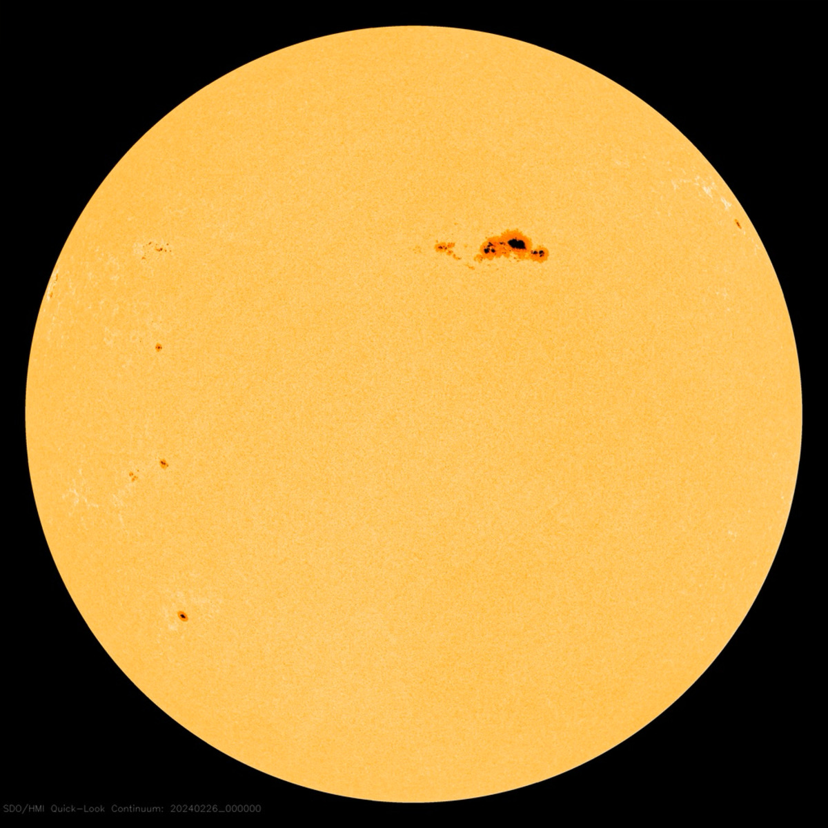 Rotation of the Sun over the course of one day