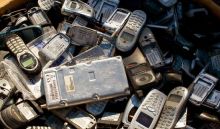 Image of old discarded cell phones