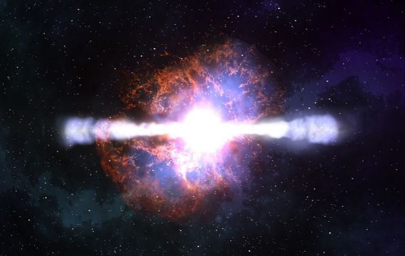 Artist’s depiction of a supernova. Credit: NASA.