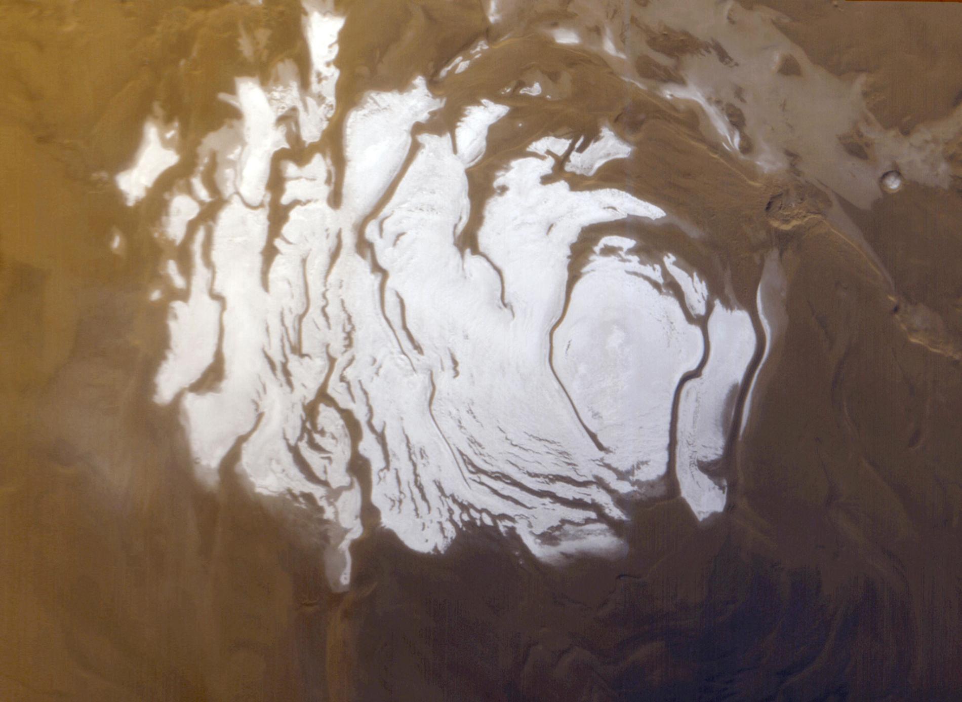 South polar cap on Mars