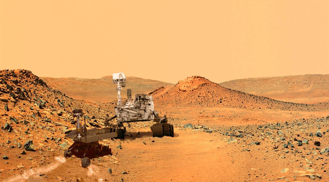 Spirit and Mars 2020 rovers