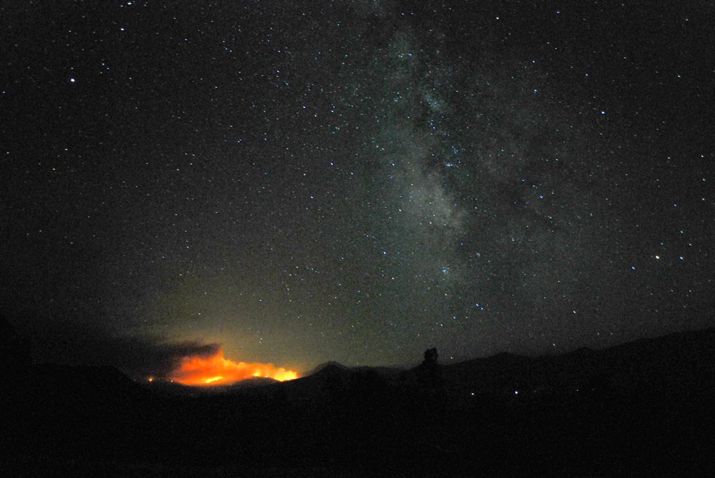 Dixie Fire as viewed from the Hatcreek Radio Observatory