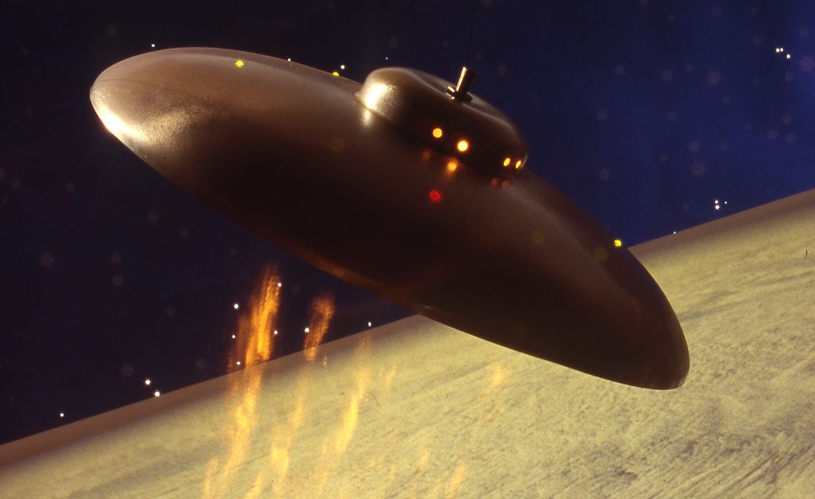 Illustration of a flying saucer